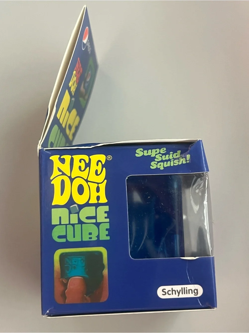 Pepsi Blue Branded Squishy Cube Collectible